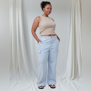 Cotton On Sky Blue Wide Leg Pants